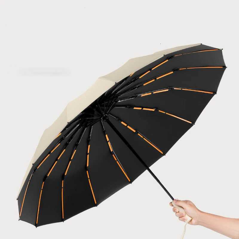 12 Bone Black Glue Fully Automatic Umbrella With Thick And Durable Keel Three Fold Umbrella UV Resistant Folding Umbrella. R250724