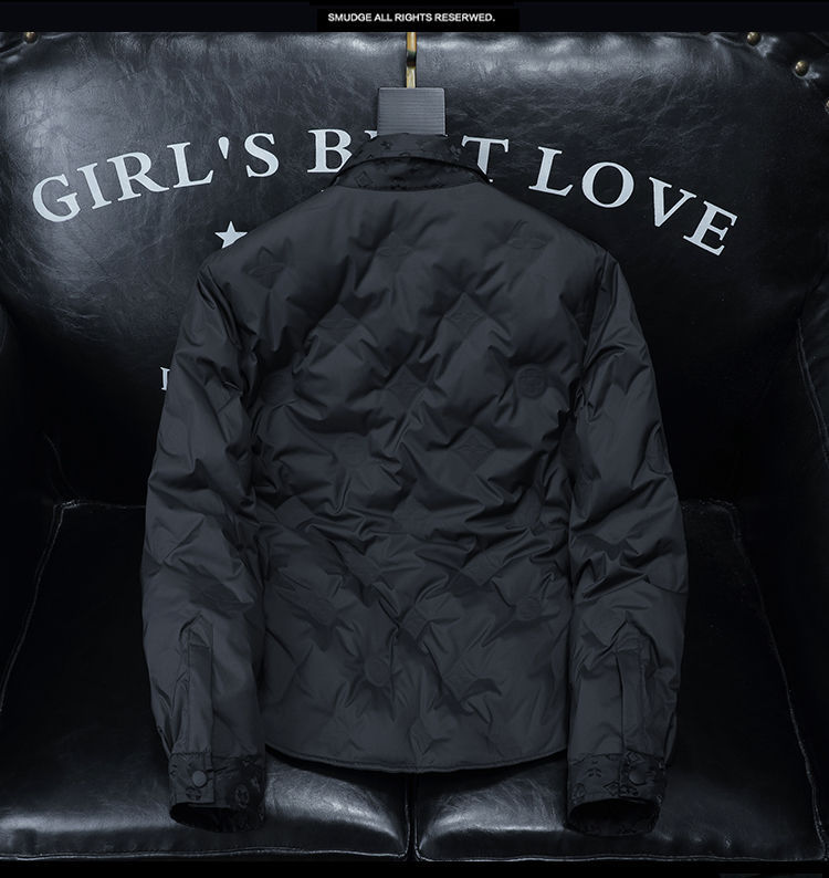 black white coat thickened warm and fashionable down cotton-padded jacket for men trendy cold-resistant man coat 2025