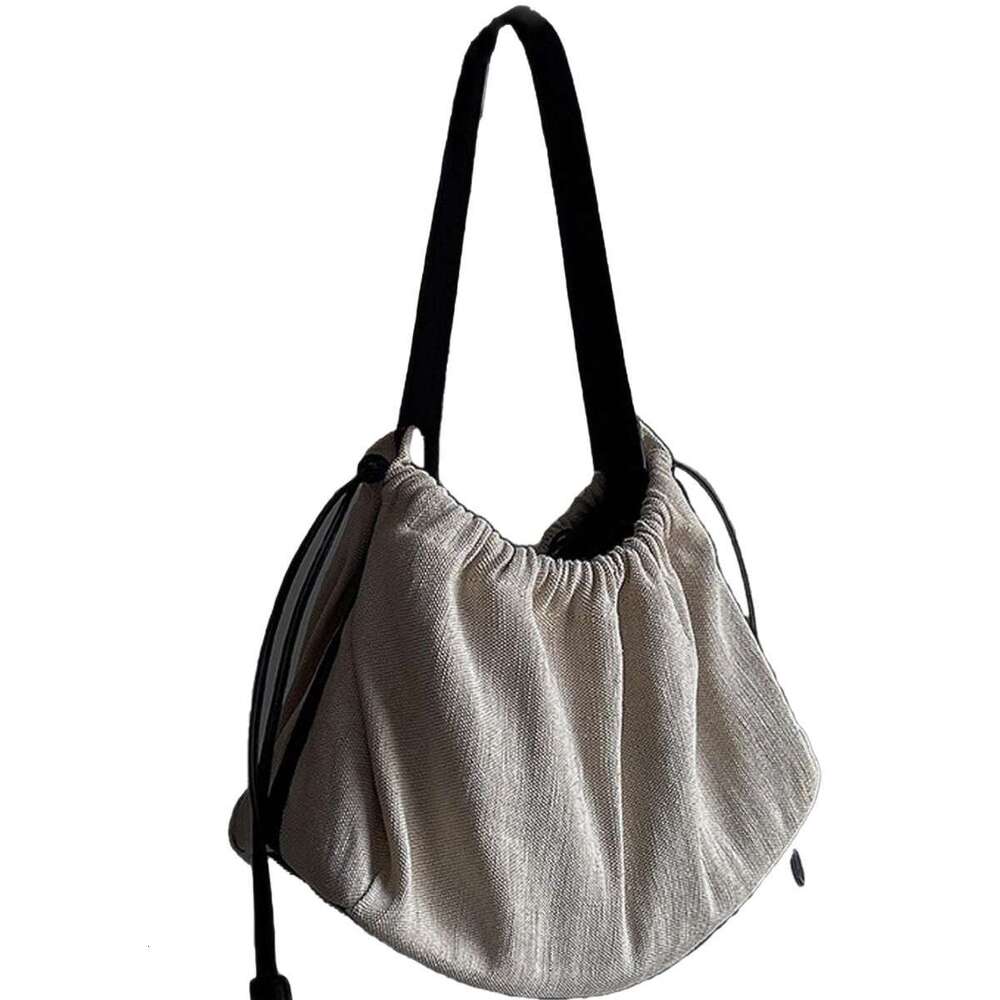 NEW Large Capacity Canvas Retro Art Single Shoulder Bag Women Vintage Simple Portable Large Cotton Linen Handbag