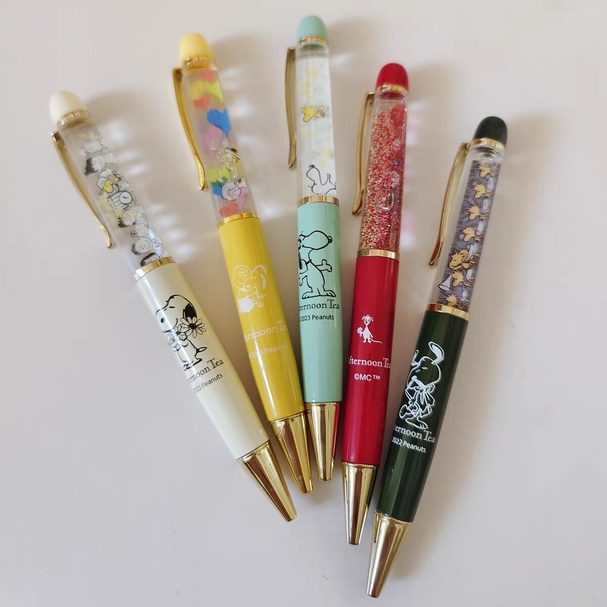 Japanese Afternoon Tea Snoopy Rotating Black Oil-Based Ballpoint Pen