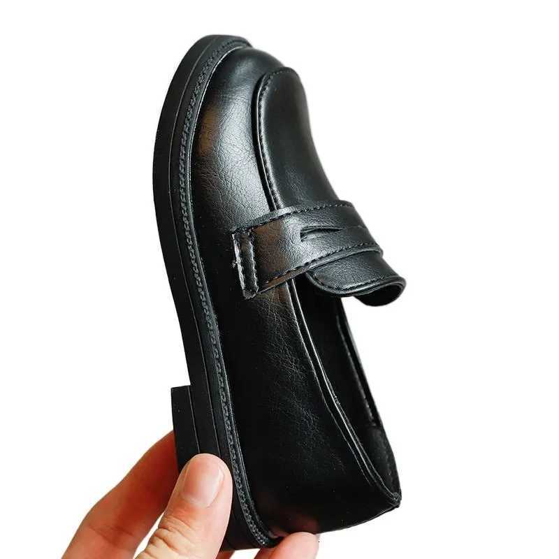 2-8Y Childrens British Leather Shoes Spring New Versatile Comfortable Boys Girls Black Single Shoes Retro Soft Leather Shoes XJ250724