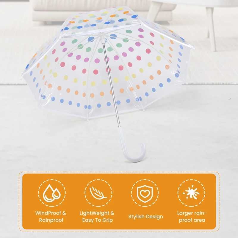 Kids Clear Bubble Umbrella Mens And Womens Childrens Umbrellas Transparent Long Handle Fashion Umbrella R250724
