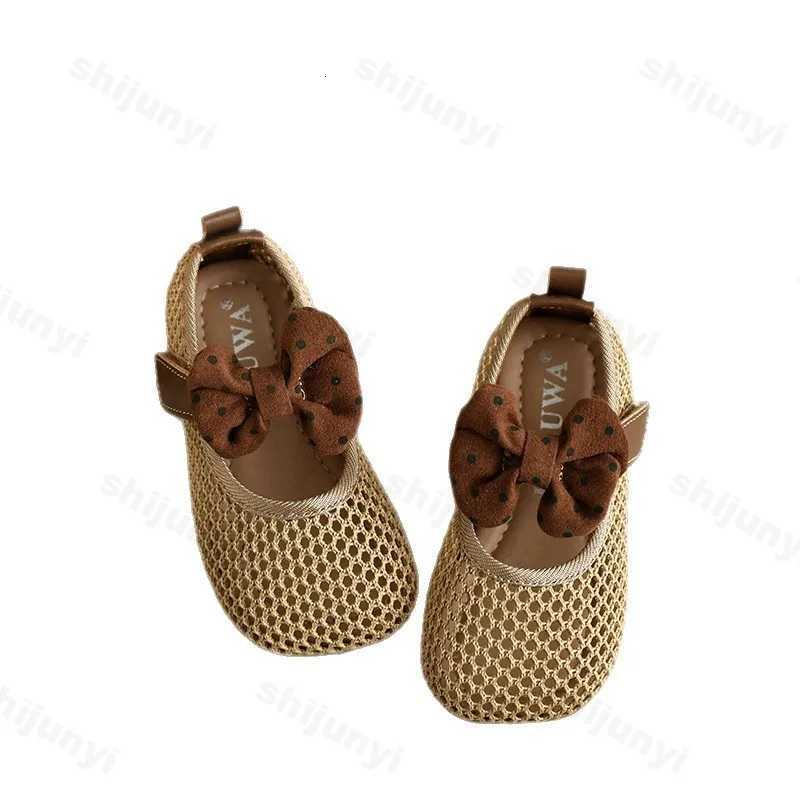Girls Retro Flat Shoes Mary Jane Fashion Baby Princess Shoes Fashion Mesh Breathable Childrens Sandals 2025 Summer Kids Shoes XJ250724
