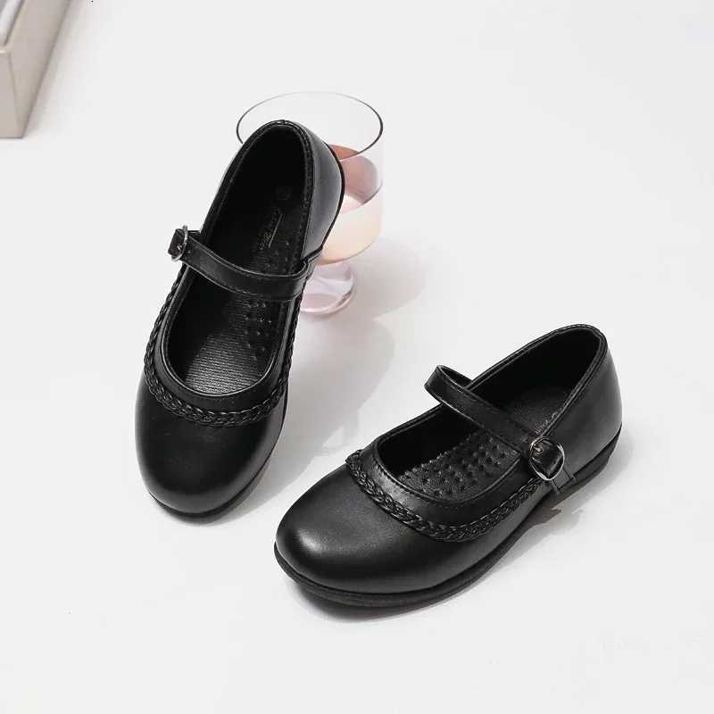 2024 Children Leather Shoes for Girls Spring New Fashion Korean Style Soft Bottom Anti-slippery Versatile Chic Princess Shoes XJ250724