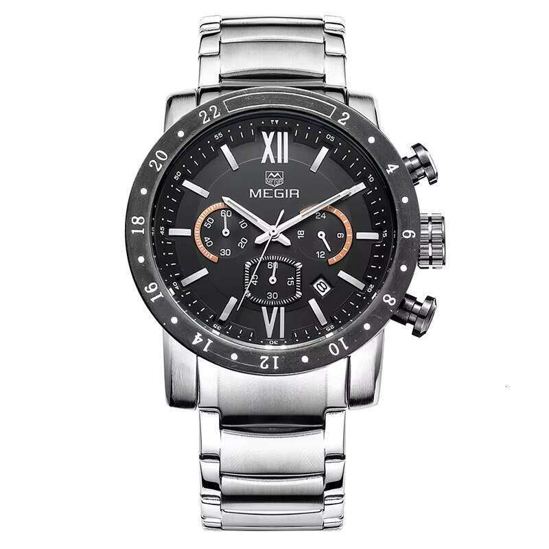 MEGIR Men's Multifunction Sports Watch - Waterproof, Luminous, Date, 39mm Stainless Steel - Summer Collection Watch
