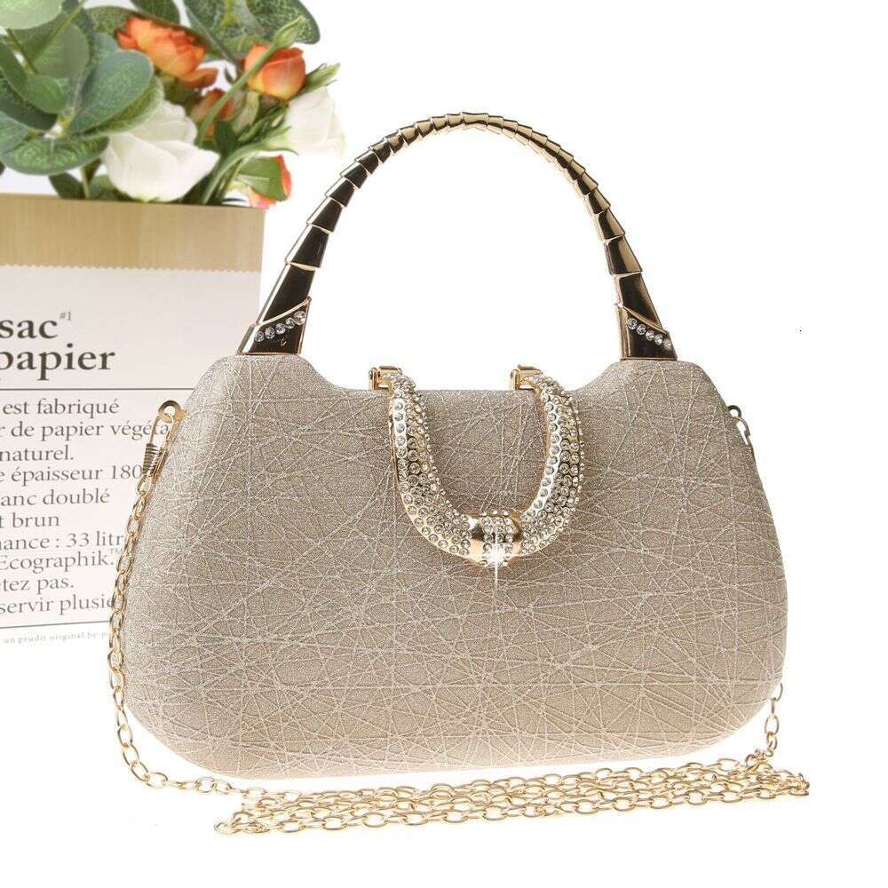 Designer Luxury Evening Diamond New Trendy Shiny Handbag for Women, Clutch Bag, Evening Dress Matching Small Square Bag