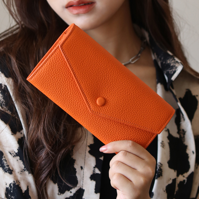 Free Shipping Women's Leather Long Wallet, Multifunctional Large Capacity Wallet, 2025 Designer Bag New Elegant Mobile Phone And Wallet Small Han