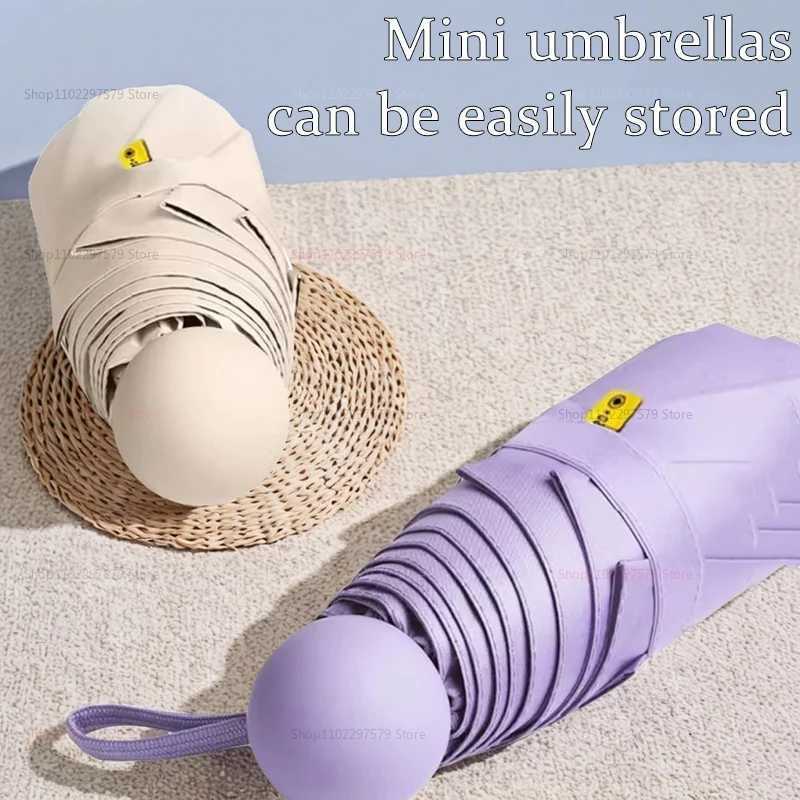 Umbrella Dual-Purpose Adult Ultra-Light Small And Lightweight Capsule Umbrella Sun Protection Umbrella Folding And Portable R250725