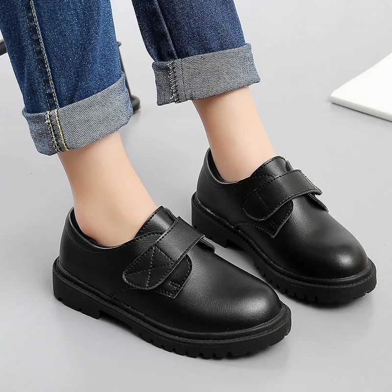 Boys Shoes Children Leather Shoes For Big Kids Teenagers Size 27-38 For Big Boy Formal Wedding Shoes British Style Simple Black XJ250724