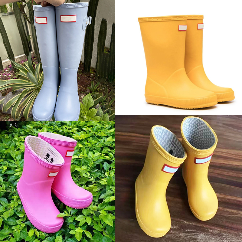Emerging Trend Rain Boots Waterproof Rubber Boots For Kids Women Designer Boots Authentic High Wellington Boot Water Shoes Winter Knight Knee Boots 887