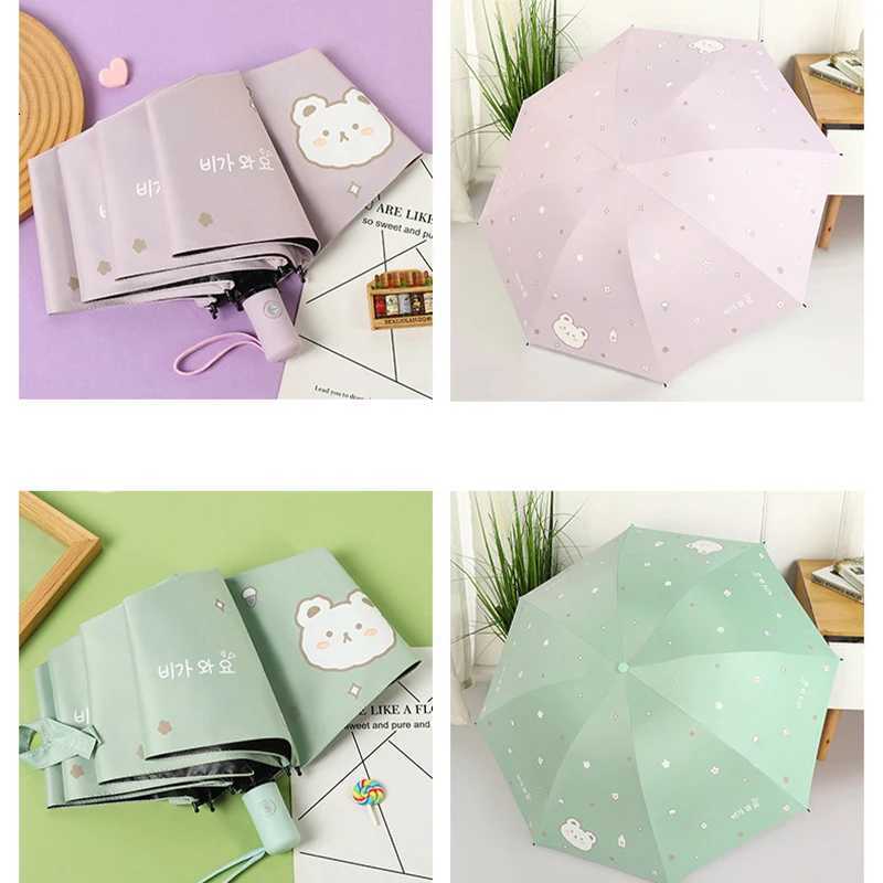 Windproof Folding Umbrella parasol umbrella Cute Little Bear Automatic Umbrella UV blocking and shading Portable for Travel Gift R250725