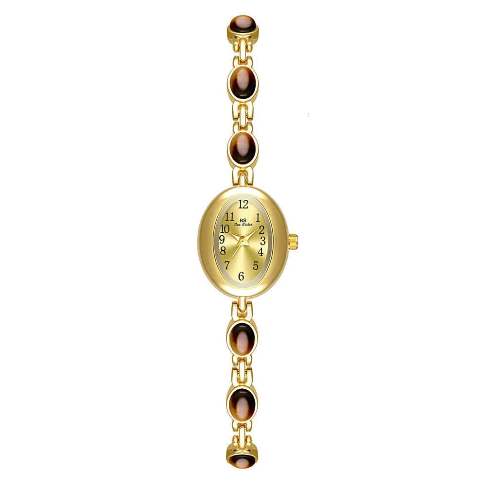 Women quartz Watch Retro Natural Dongling Stone an Jade Waterproof Ladies Advanced Chain Wristwatches gift 250723