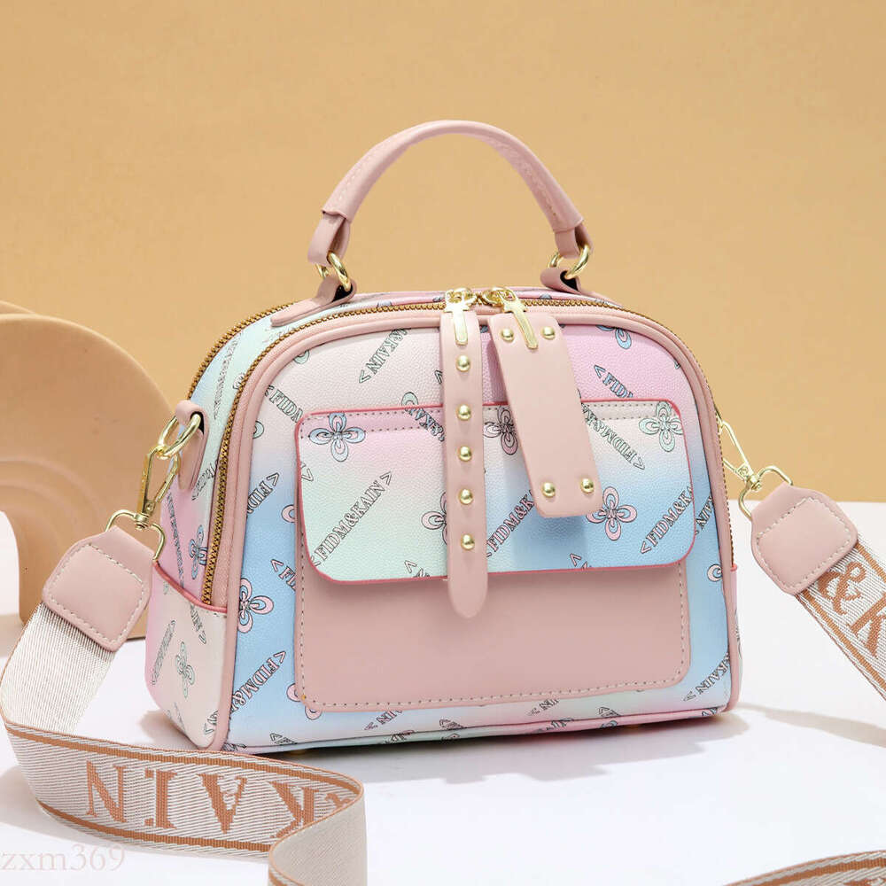 Casual Handbag New Fashion Women's Large Capacity Single Shoulder Crossbody Trendy Printed Small Square Bag