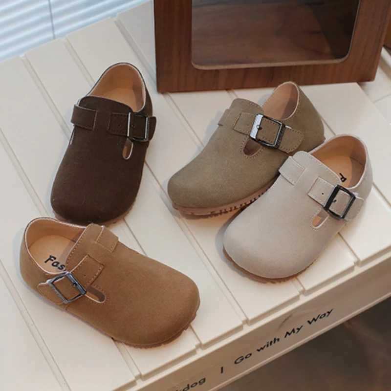 2024 Spring Autumn Childrens Casual Simple Mary Jane Shoes Versatile Non-slip Boys Girls Leather Shoes XJ250724
