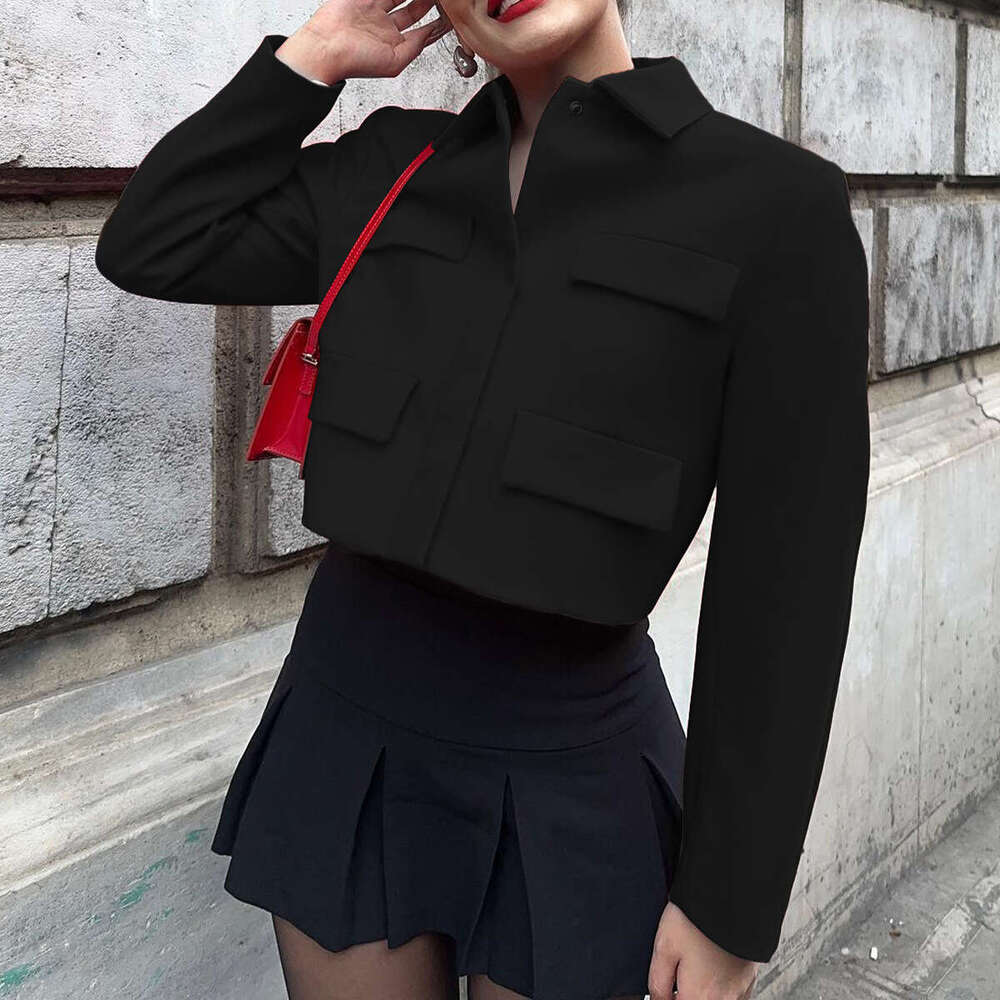 TRAFZA Fashion Spring New Style Casual Loose Short Blazer B5