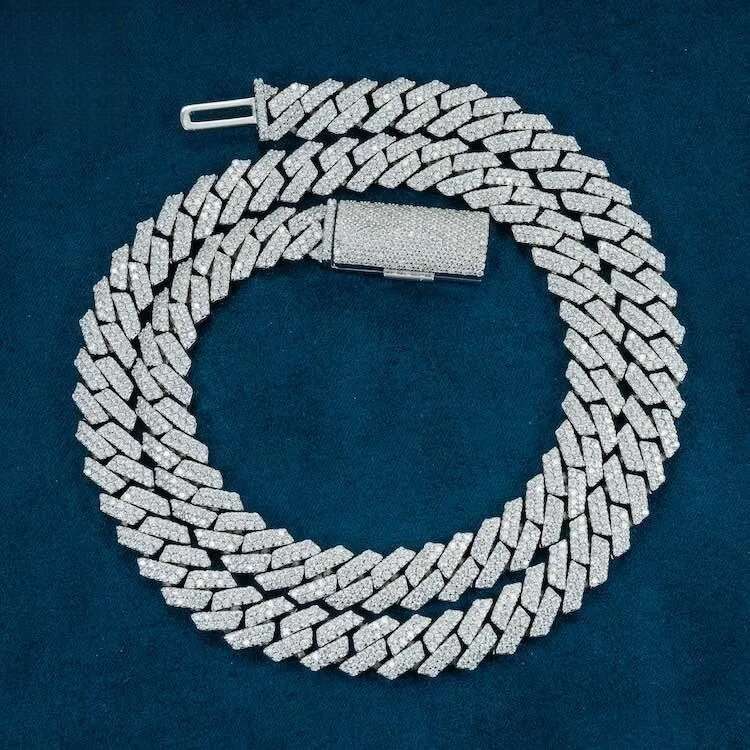 Big Size 30mm Hip Hop Jewelry Iced Out Miami S Sterling Sier VVS Moissanite Rapper Cuban Link Chain Necklace