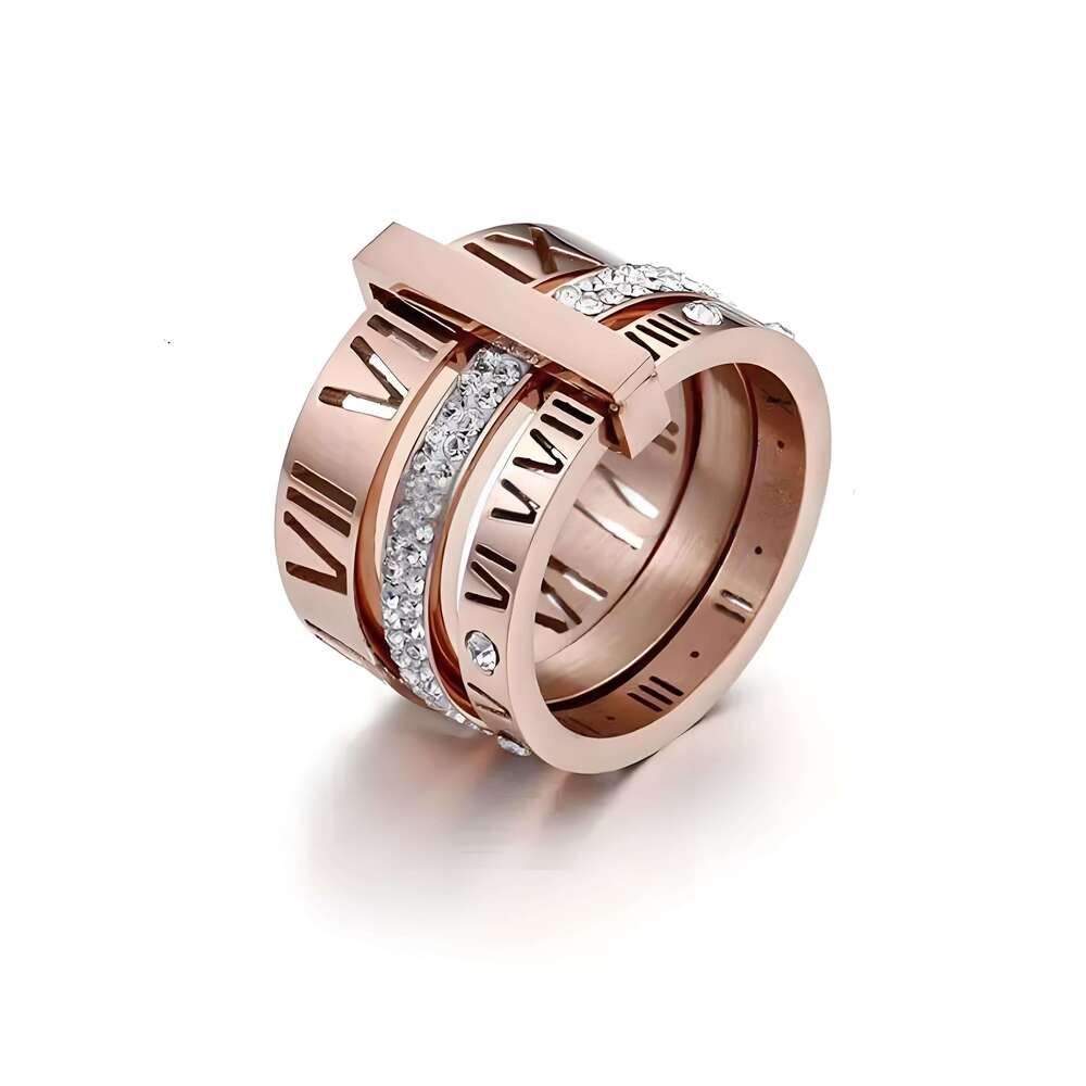 Designer Ladies Moissanite Engagement Titanium Steel High Quality Love Wedding Rings Sier Gold Fashion Jewelry Exquisite Gifts Free s