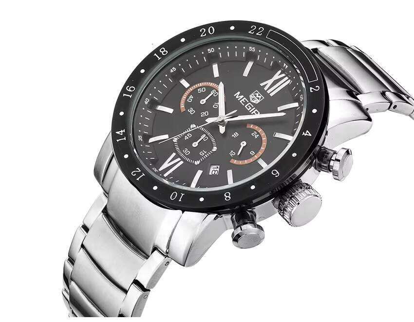 MEGIR Men's Multifunction Sports Watch - Waterproof, Luminous, Date, 39mm Stainless Steel - Summer Collection Watch