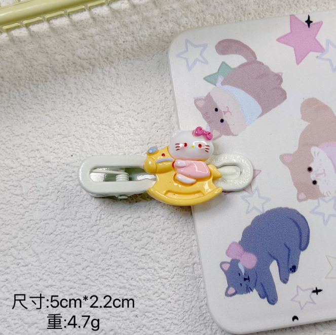 Children's Cartoon Kitty Hair Clips Cute And Sweet Girl Bangs Side Clip Wholesale Night Market Stall Hair Accessories