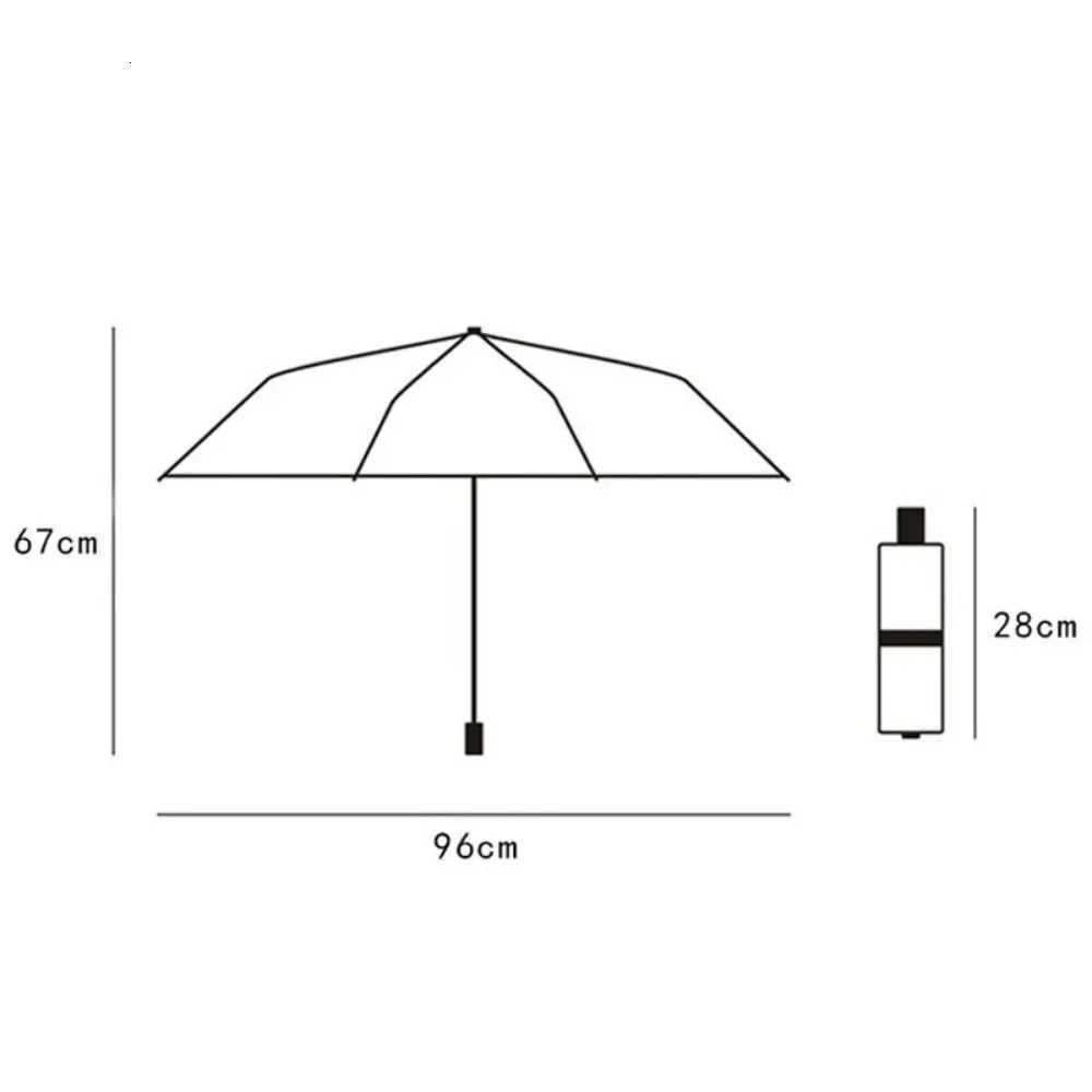 Ultraviolet Protection Parasol Portable Wind Resistant Small Pocket Rain Umbrella Thickened Black Glue Mini Sunshade Outdoor R250724