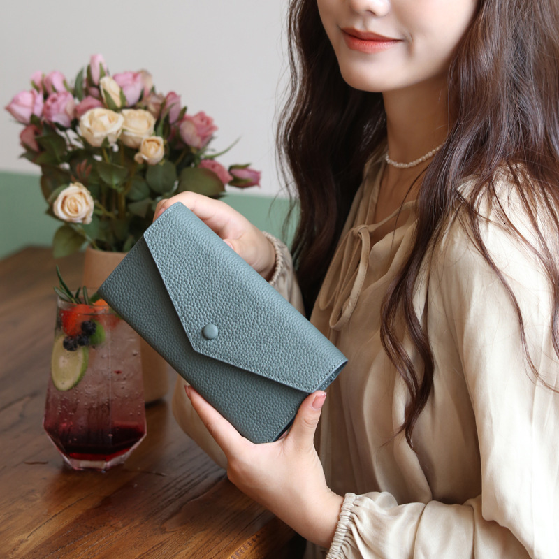 Free Shipping Women's Leather Long Wallet, Multifunctional Large Capacity Wallet, 2025 Designer Bag New Elegant Mobile Phone And Wallet Small Han