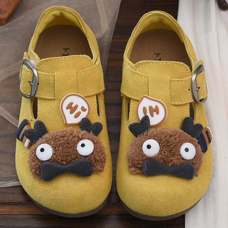 Girls Boken shoes genuine leather childrens small leather shoes 2025 Spring and Autumn new childrens shoes boys. XJ250724