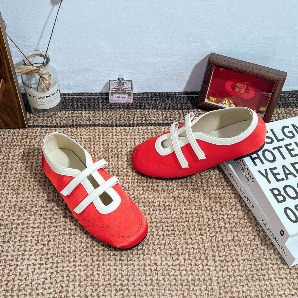 Ballet Single Satin Shallow Mouth 2025 Summer New Casual Korean Niche Shoes Women's Design Style