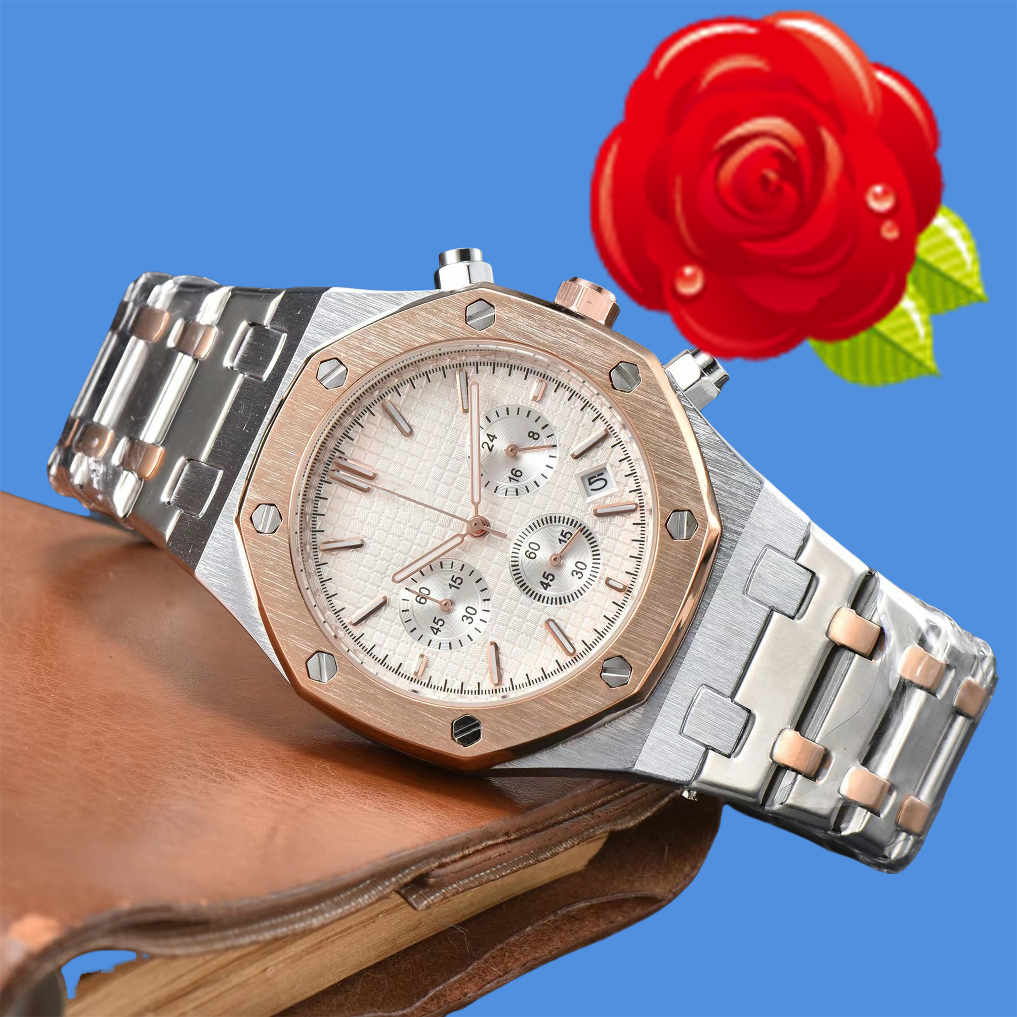 TOP Brand Wristwatches Men's lady Watches Royaloak Wrist Watche quality quartz Movement Modern Sports Watche automatic Date 41mm Chronograph Watch bracele