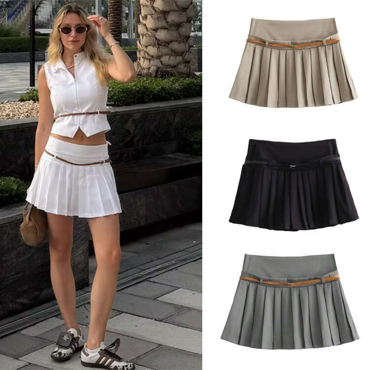 TRAFZA Women's Style Solid Color Bodycon Sexy Short Half Skirt B5