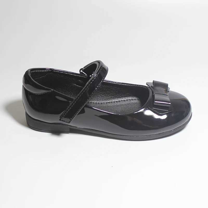 Girls Back To School Uniform Dress Shoes PU Leather Black Mary Jane Flats Lightweight Comfortable Toddler Little Kid Flat Shoes XJ250724