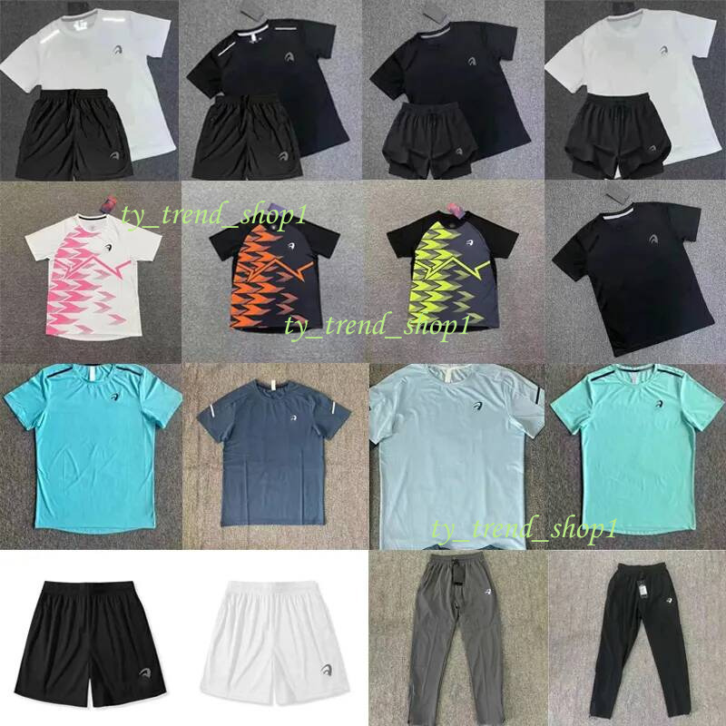 Mens Set Summer tshirt Shorts 2-in-1 Designer tracksuit Quick Dry Jersey Sweatpants Long Short Cool Breathable Fluorescent Running Suit 4XL 551