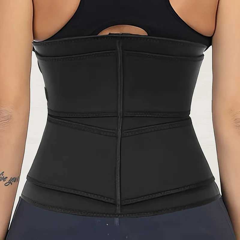 Sports Womens Waist Slimming Belt Sweat Resistant Adjustable Zipper Reinforced Body Shaping and Abdominal Belt W250724