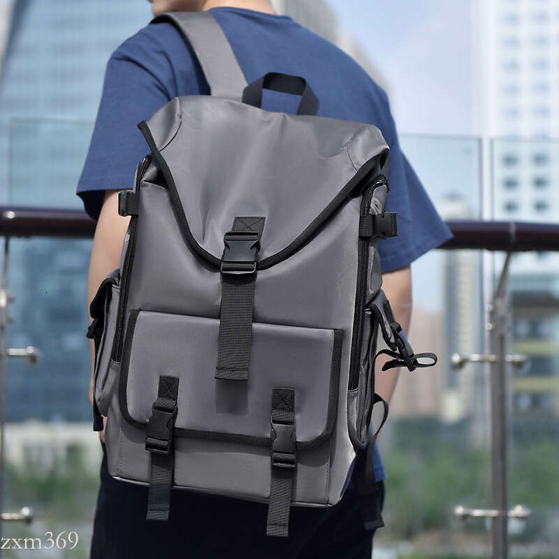 New Men's Large Capacity Expandable School Fashion Business Laptop Bag Simple Double Shoulder Commuter Backpack