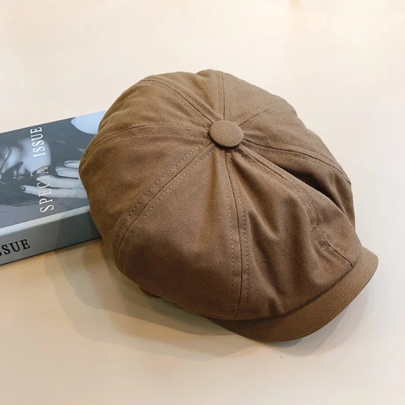 Blinder y Vintage sboy Hat Beret Solid Color Fashion Korean Version Casual Spring Autumn Men Cap Adult Cap 250723