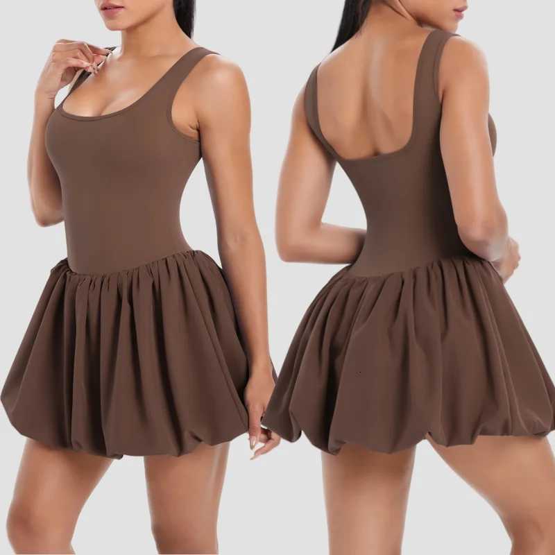 Tennis Skirt Sports Fitness Nude Breathable Anti-Light Golf Badminton Running Casual Workout Clothing Gym Yoga Suit for Women XJ250724