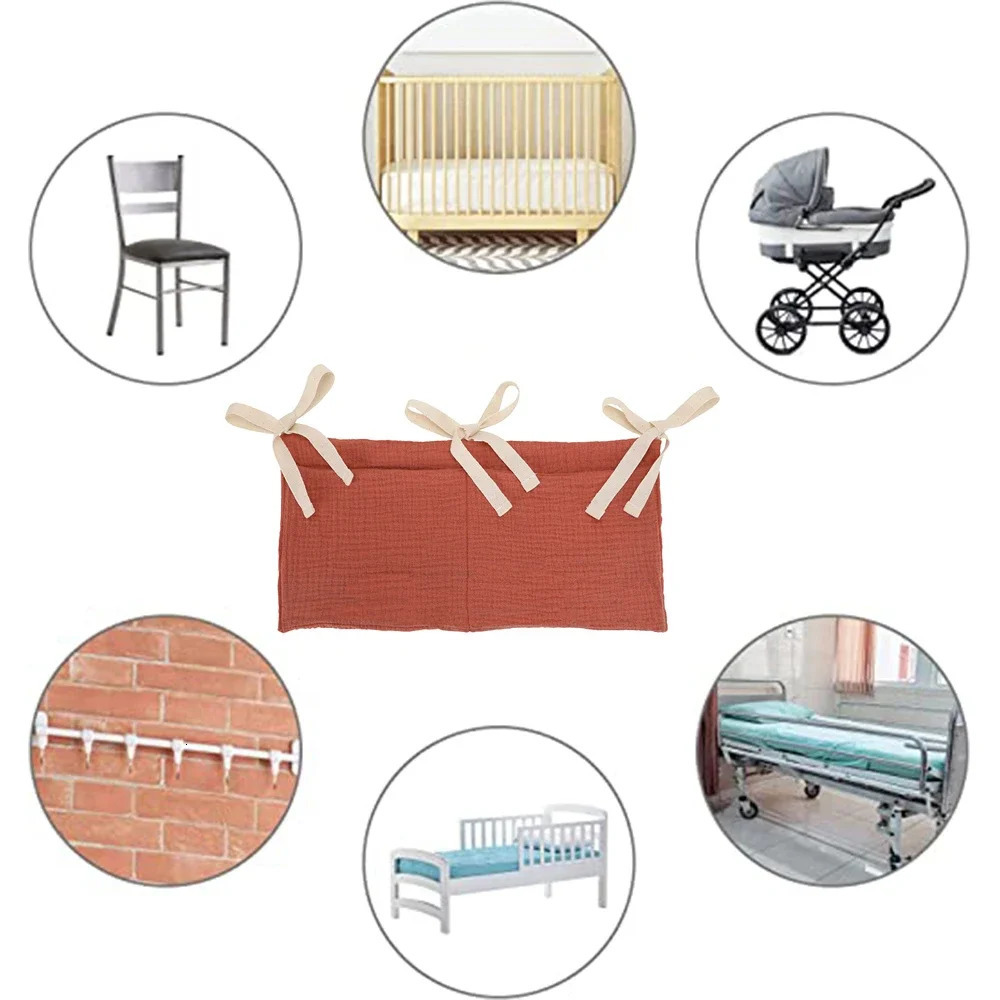 Multifunctional Crib Storage Bag Baby Diaper Toddler Bed Headboard Organizer For Kids Bedding Accessories born 250724