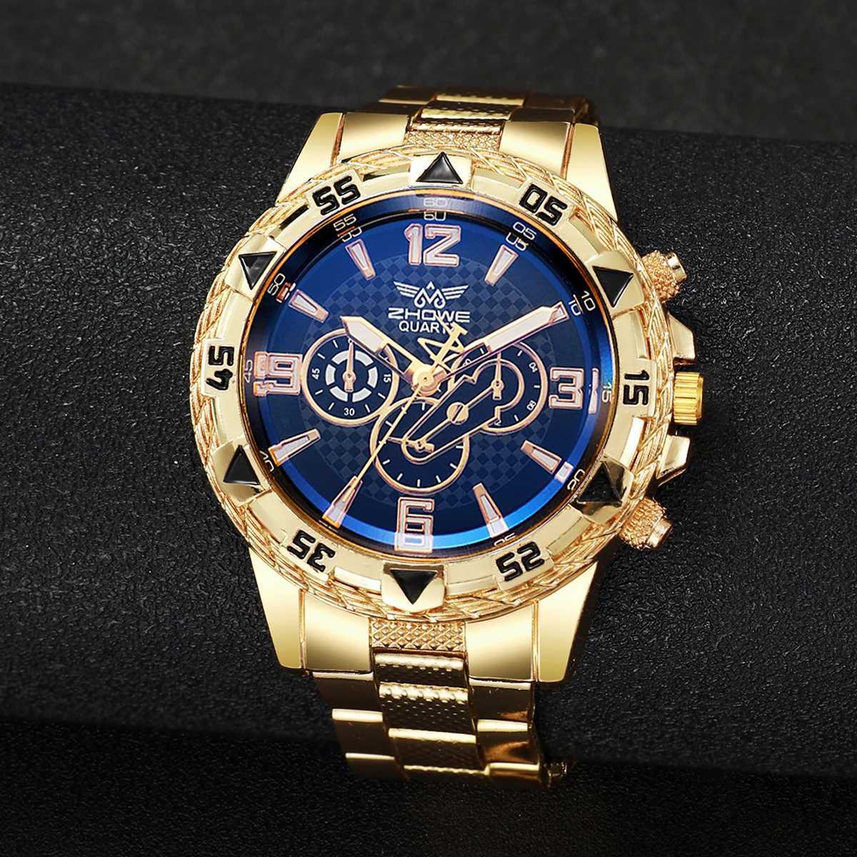 1pc Mens Business Watch Fashion Stainless Steel Mens Sports Quartz Watch W250724