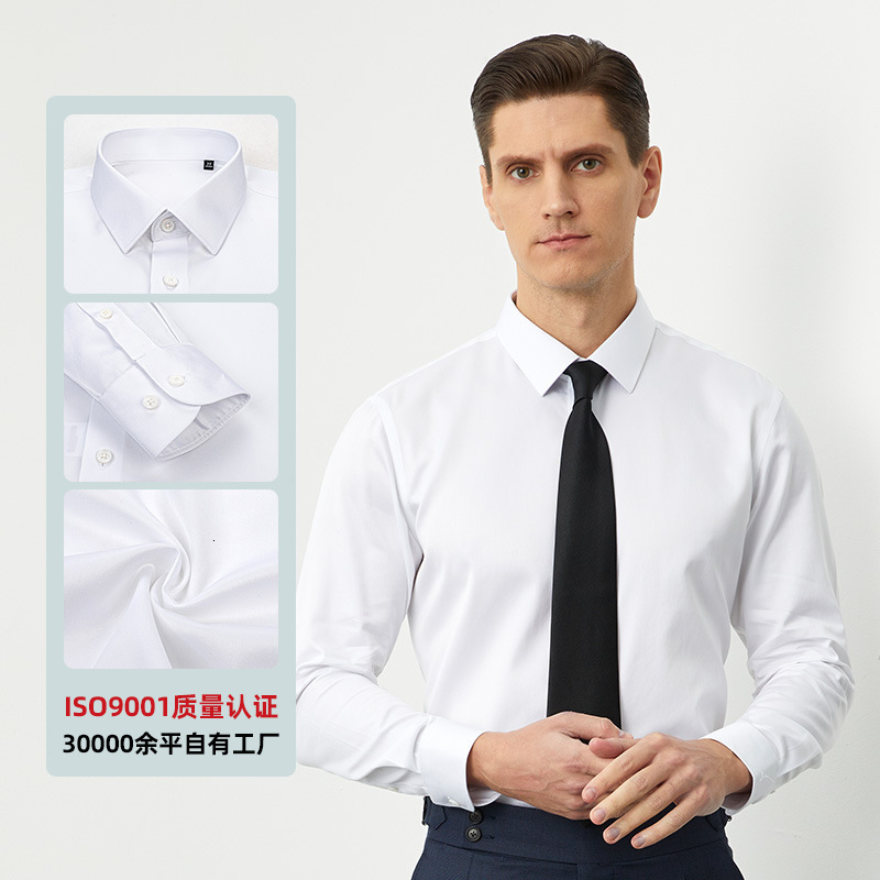 80 Count DP Pure Non-Iron Men's Long Short Sleeve Business Casual Premium Professional Formal All Cotton Shirt