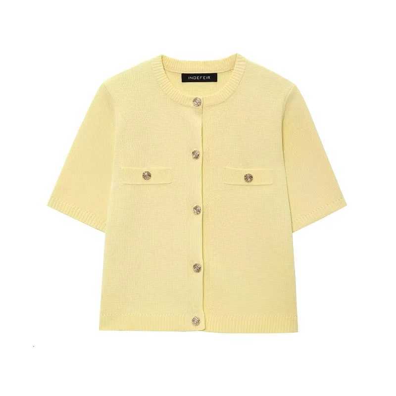 Women Crop Knit Cardigan for Women White Casual Sweater Cardigan Woman Short Sleeve Tops Woman 2025 Button Knitwears Women X250724