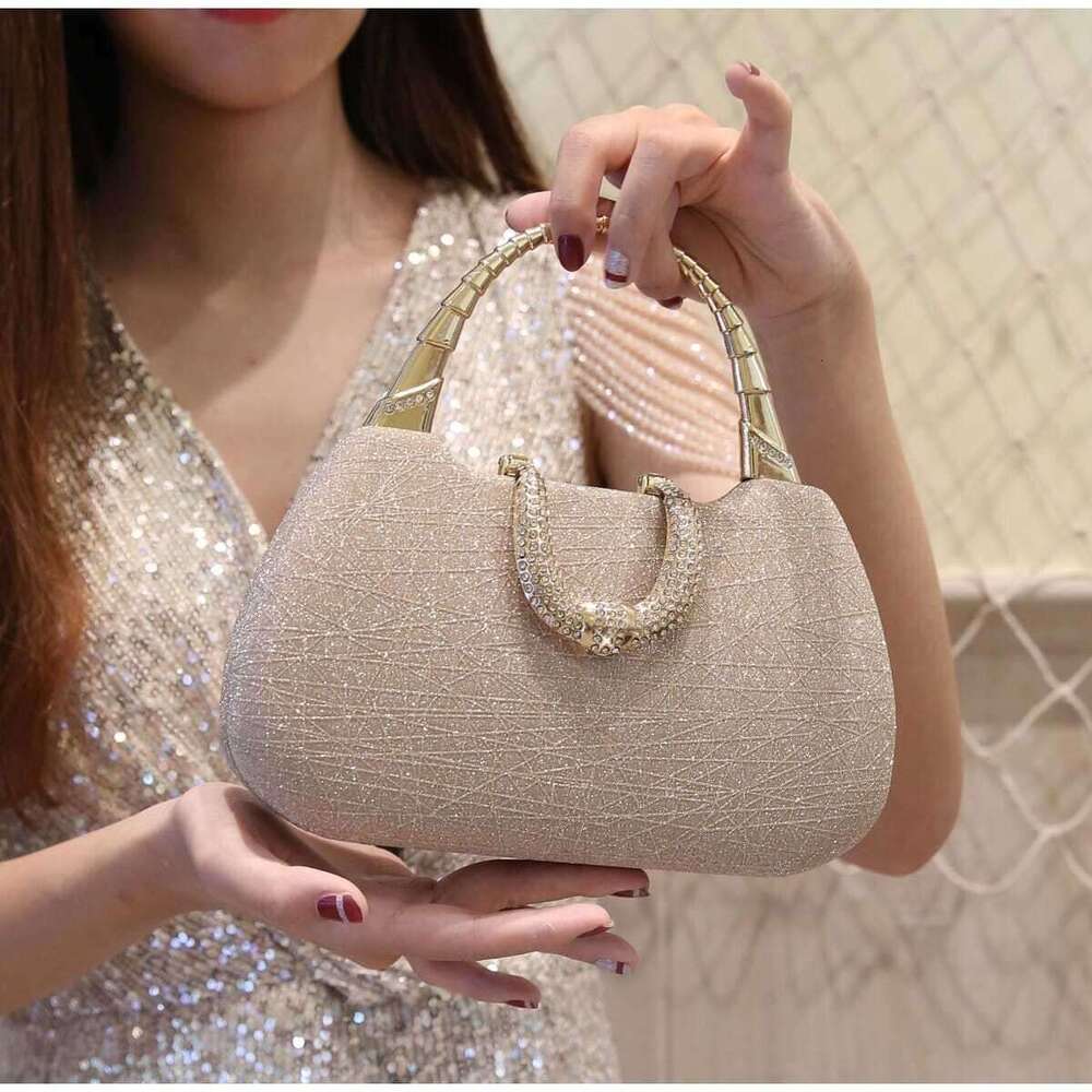 Designer Luxury Evening Diamond New Trendy Shiny Handbag for Women, Clutch Bag, Evening Dress Matching Small Square Bag