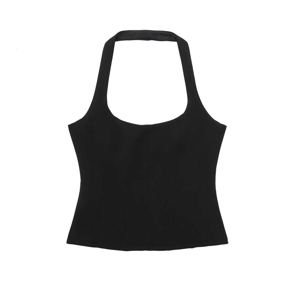 TRAFZA Summer New Women's Backless Style Halter Neck Tank Top B5