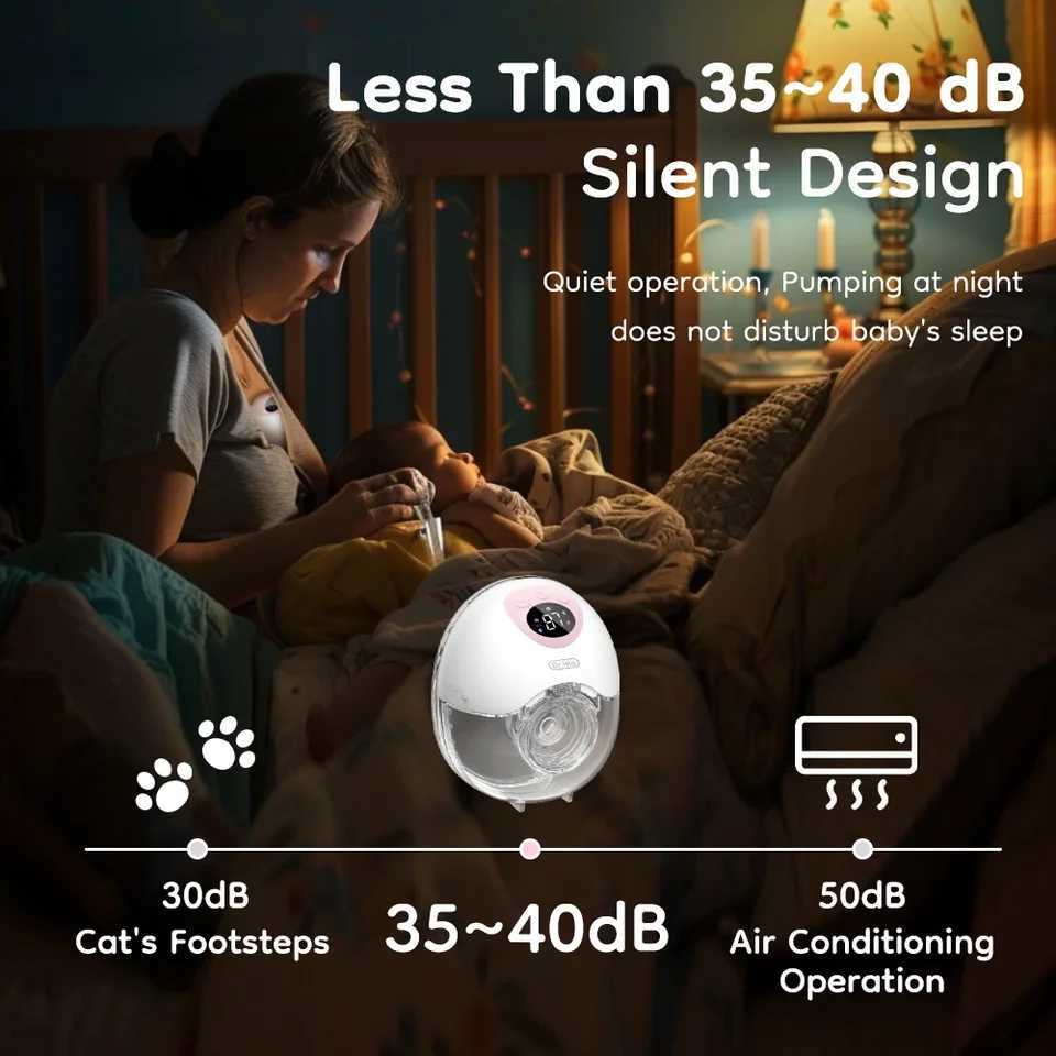 1PCS Wearable Electric Breast Pump Breast Pumps Milk Collector Comfort Milk Collector for Breastfeeding Gift Travel Bag X250724