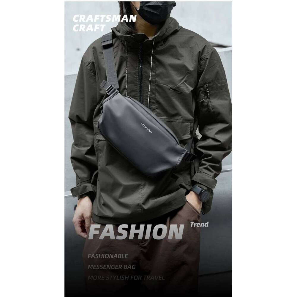 Capacity Causal Leather Crossbody for Men Waterproof Sport Men's Waist Bag Fashion Travel Fanny Packs Hiking Gym