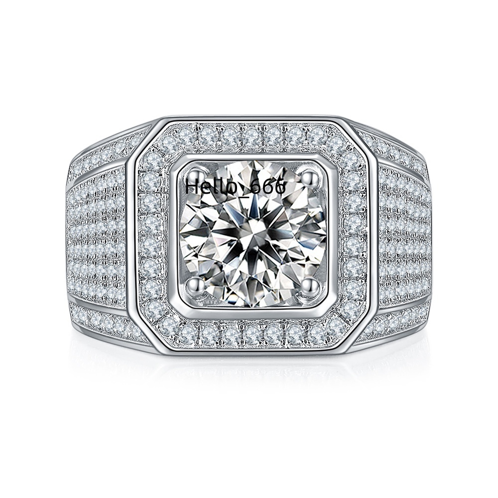 Hot 3.0CT Moissanite Ring 925 Sterling Silver Fine Jewelry Rings VVS Moissanite Wedding Bands for Couples