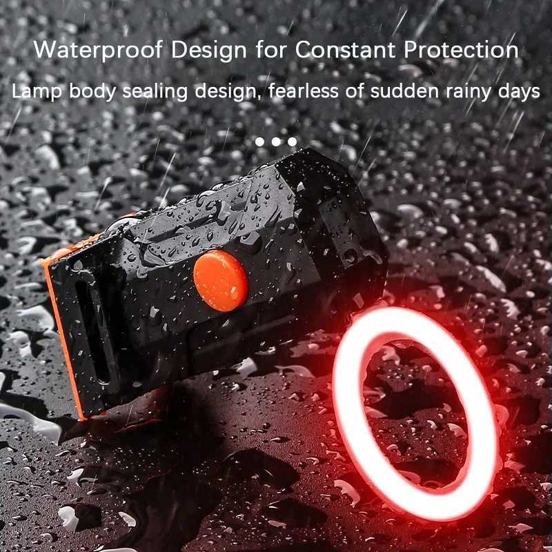 Bicycle Taillight Multi Lighting Modes USB Charge Led Bike Heart Shape Light Flash Tail Rear Lights for Road Mtb Bike Seatpost S250723