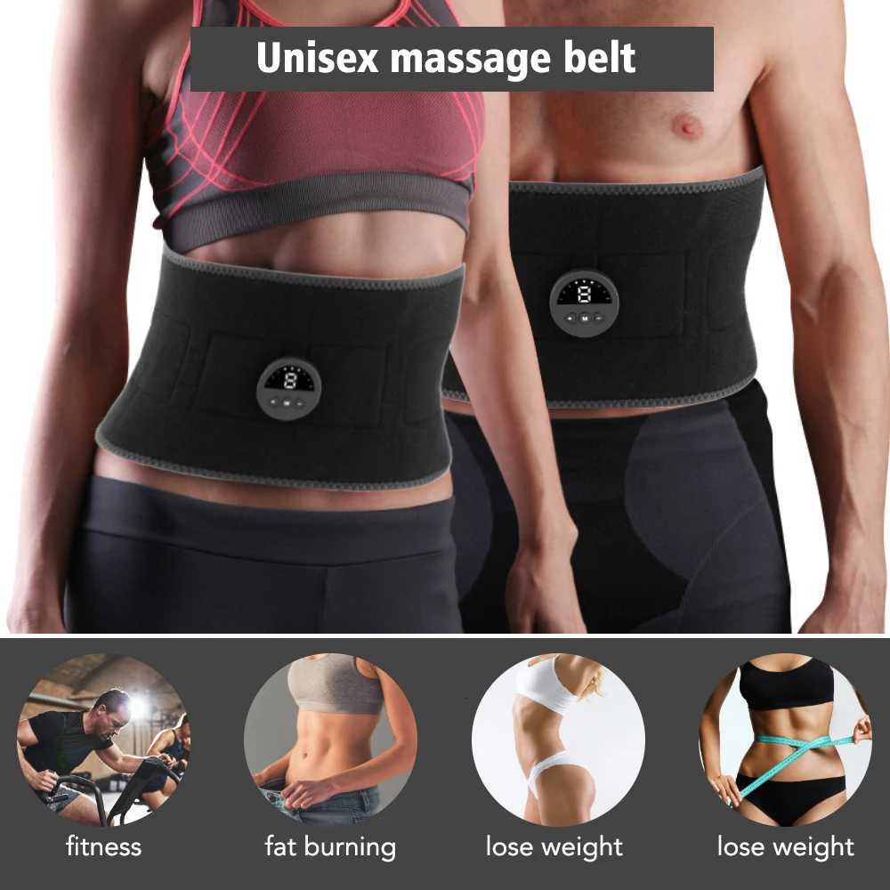 EMS Muscle Stimulator Massage ABS Abdominal Belt Slimming Massager Unisex Body Belly Weight Loss Body Shaping Fitness W250724
