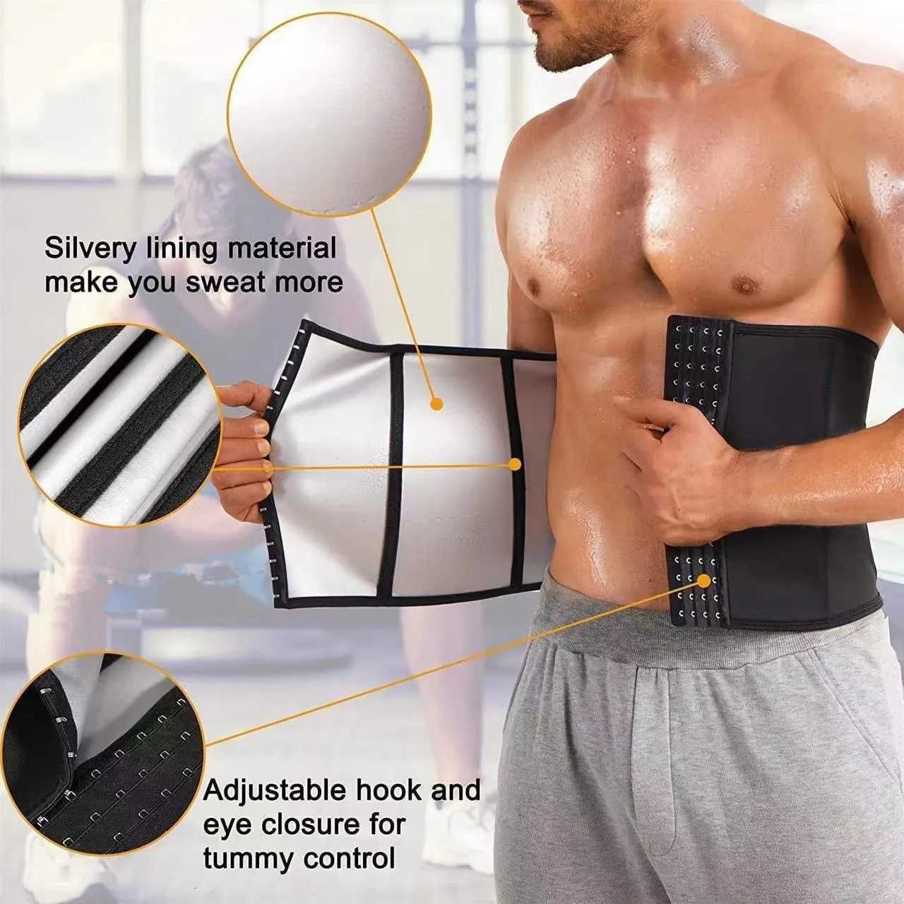 JASONTUTU Waist Shapers Premium Sauna Wrap Weight Loss Body Shaper Girdle Fitness Belly Sweat Workout Slimming Belt W250724