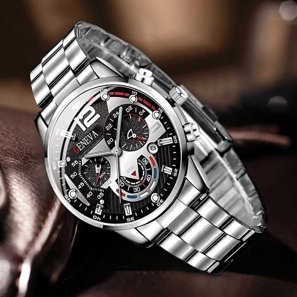 4PCS Mens Watch Set Business Trend Fashion Classic Quartz Watch Suitable for Daily Clothing Matching Perfect Holiday Gift W250724
