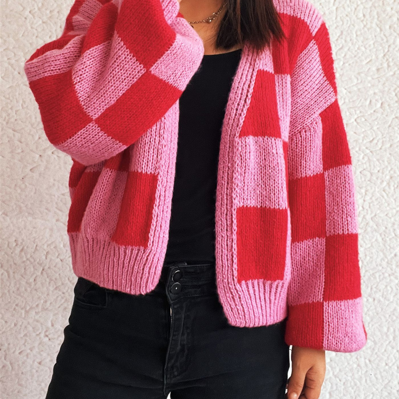 new Free shipping designer sweater for women Lazy style knitted sweater fashionable simple loose shoulder down style