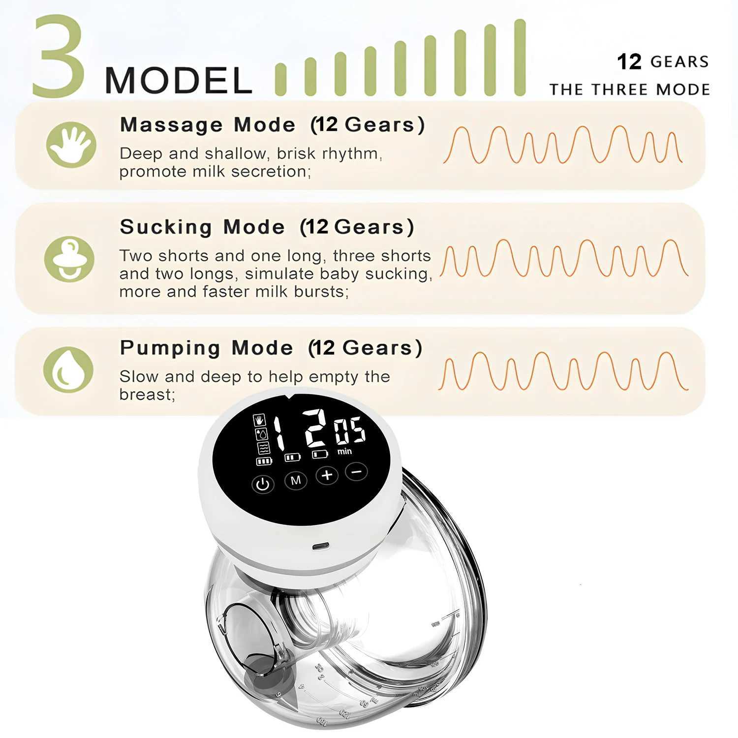 Wearable Intelligent Sucker Low Noise High Suction Electric Breast Sucker USB Charging Is A Must-have for Travel Accessories X250724